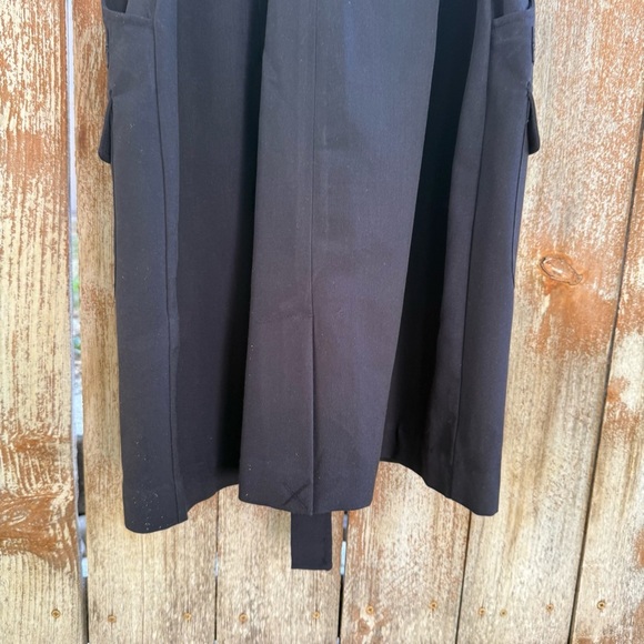 ZAC & RACHEL Women’s Navy Button-Up Sleeveless Pocket Dress Tie Size 14 - Picture 9 of 12